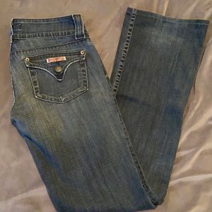 Hudson button pocket denim jeans